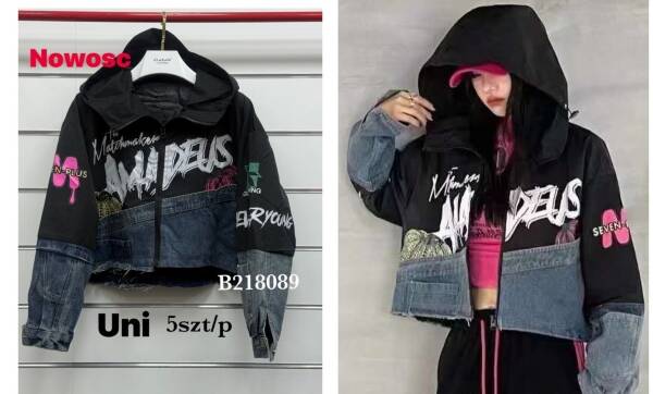 Kurtki damskie jeansy Roz Standard, 1 Kolor Paczka 5 szt