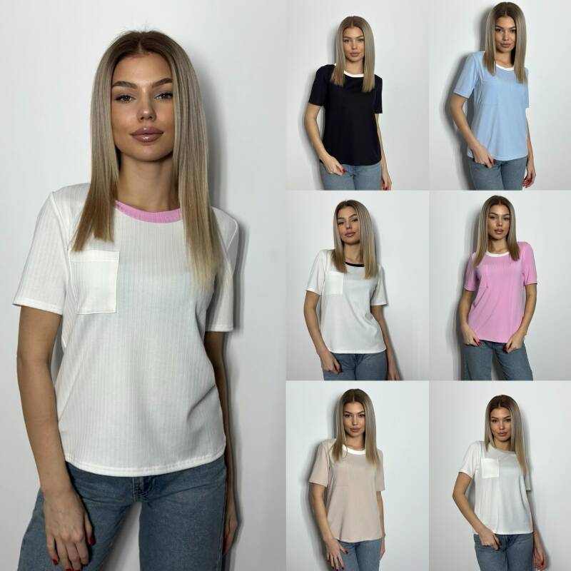 Bluzka damskie (Polska produkt) Roz 38-44. Mix Kolor Paczka 5 szt